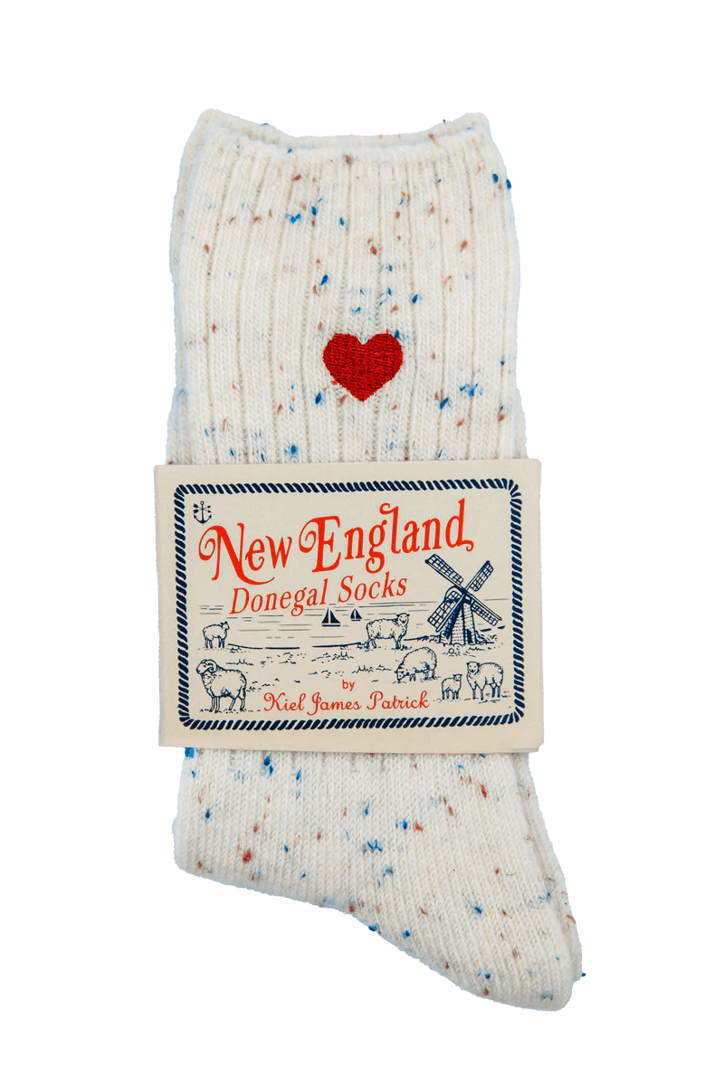 Cream Heart Donegal Socks Kiel James Patrick