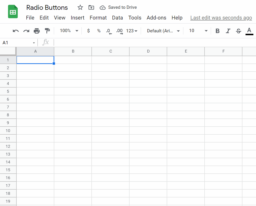 Radio Buttons In Google Sheets Kieran Dixon