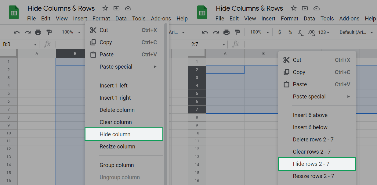 How To Hide Columns & Rows In Google Sheets Kieran Dixon
