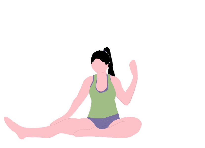 Seated Side Bend Stretch Exercise Kika Stretch Library