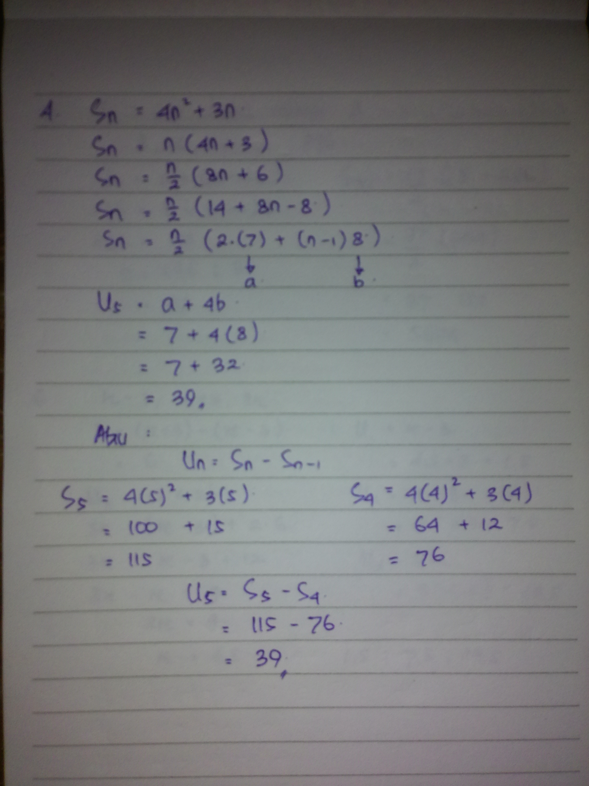 Barisan dan deret aritmatika (XII IPS) Soal dan