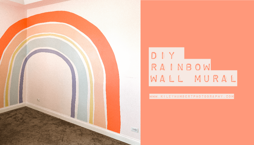DIY RAINBOW WALL MURAL Kiley Humbert Photography