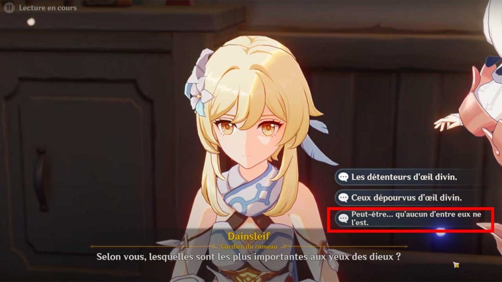 Genshin Impact comment répondre correctement aux questions posées par
