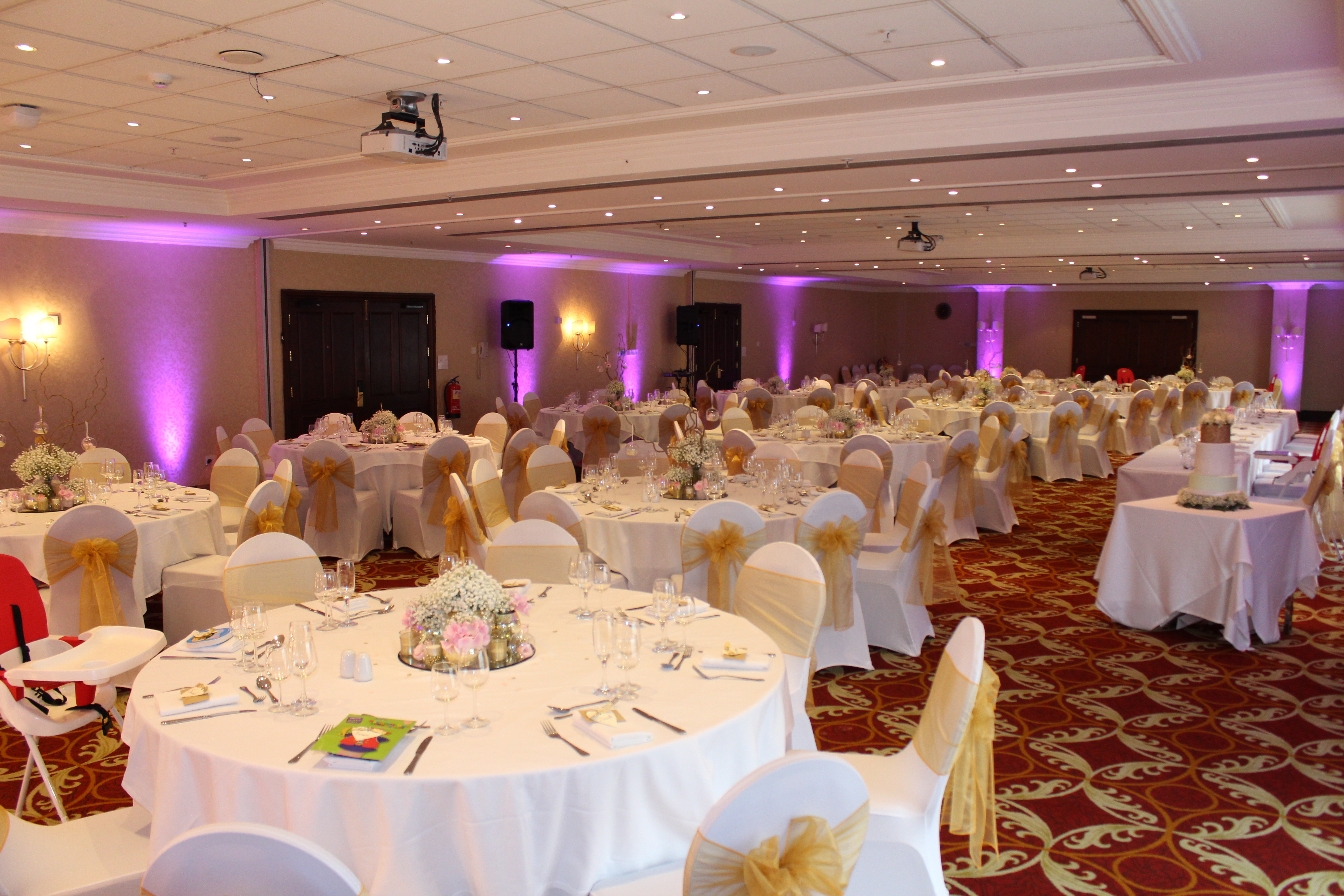 Worsley Marriott Hotel Manchester Wedding DJ Venue Lighting
