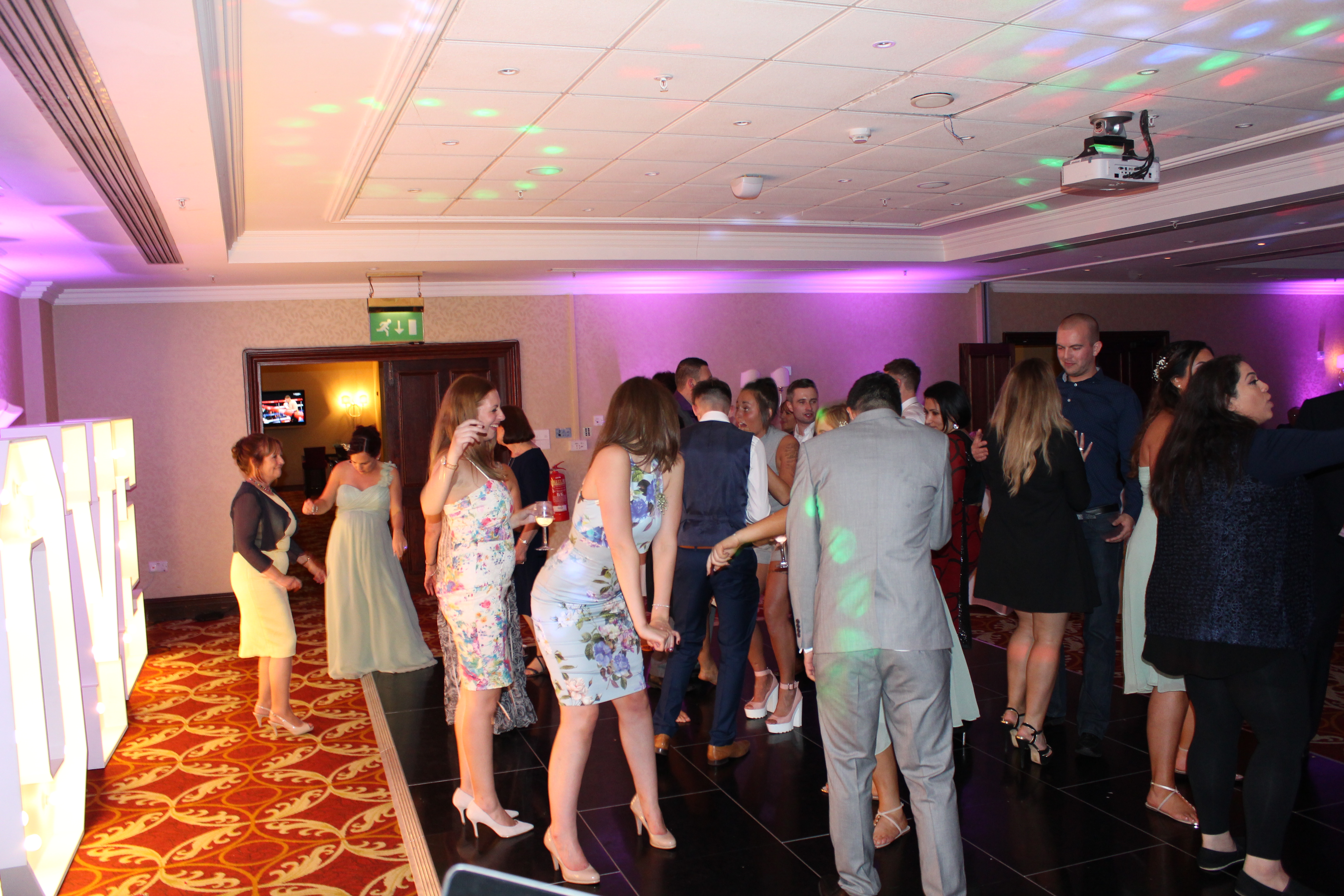 Worsley Marriott Hotel Manchester Wedding DJ Venue Lighting