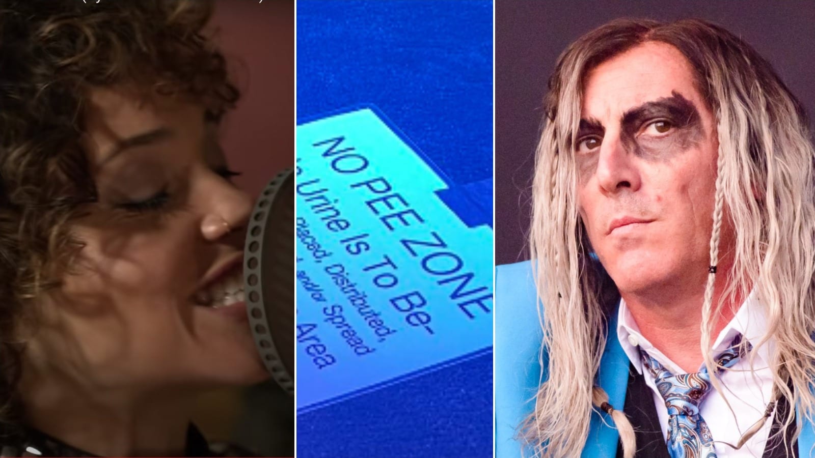 Tool Surprise Opening Band Brass Against With 'No Pee Zone' Sign