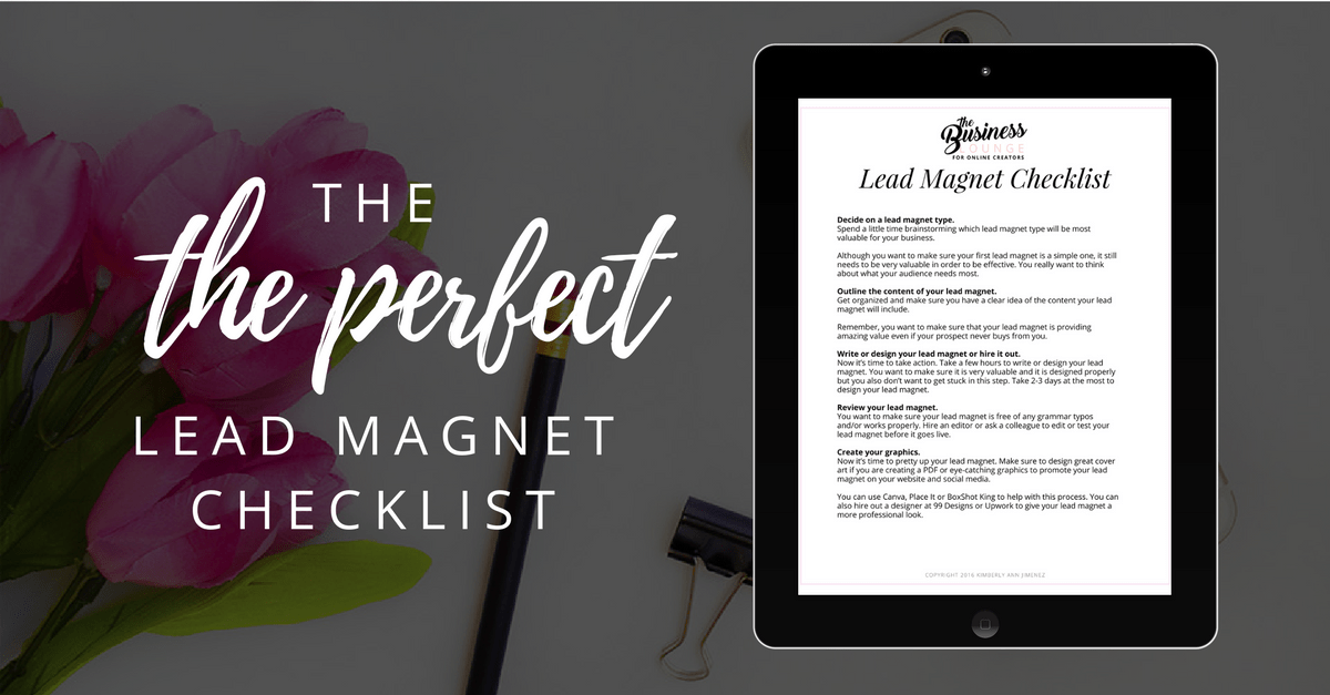 FREE The Perfect Lead Checklist