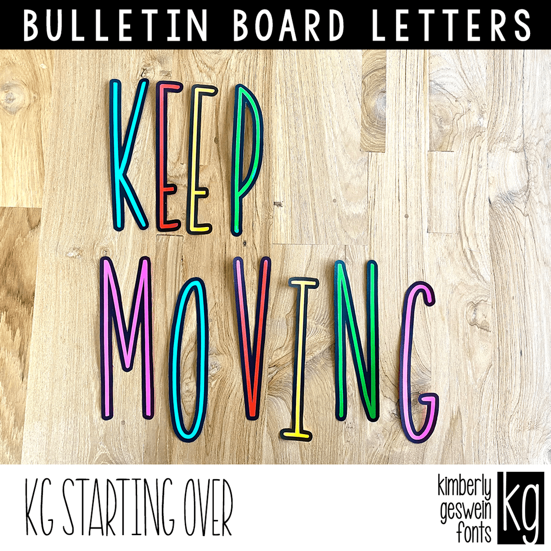 KG Starting Over Bulletin Board Letters Kimberly Geswein Fonts