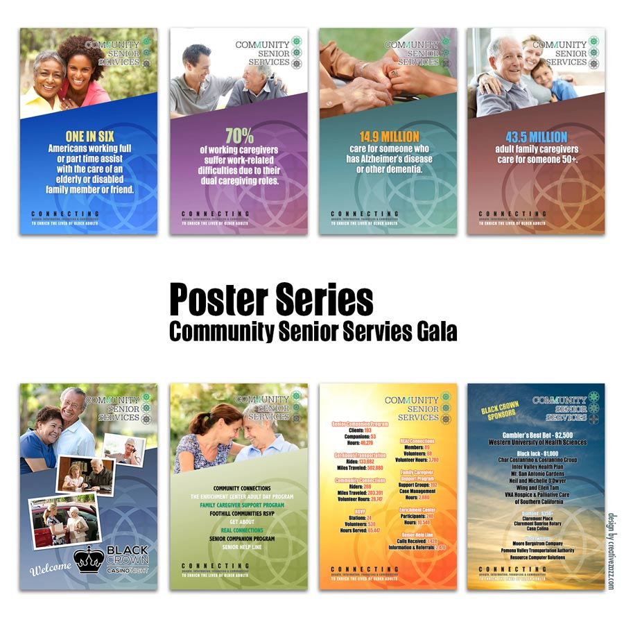 Community Senior Services, Poster Series Kim Peasley Creative Studio