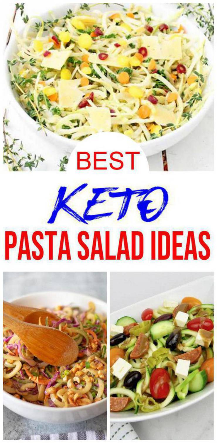 9 Keto Pasta Salad Recipes BEST Low Carb Keto Pasta Salad Food Ideas