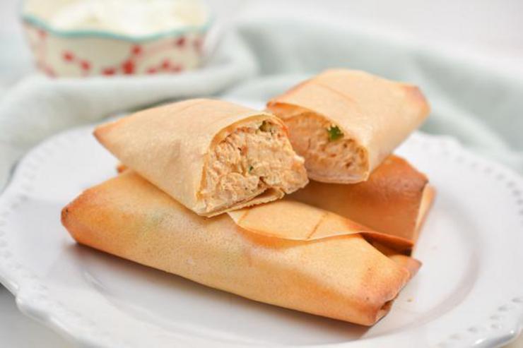 BEST Keto Egg Rolls EASY Low Carb Keto Buffalo Chicken Egg Roll With