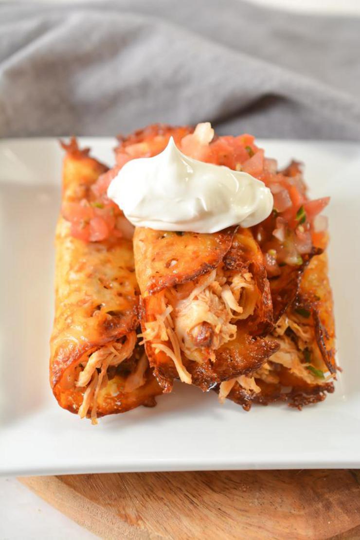 Keto Taquitos! BEST Low Carb Keto Chipotle Chicken Taquitos Cheese