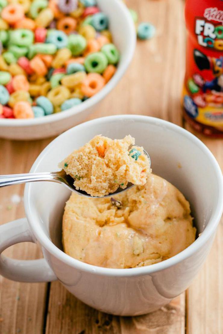 Microwave Mug Cake Recipe Easy Microwave Fruit Loops Mug Cake For One Simple Baking