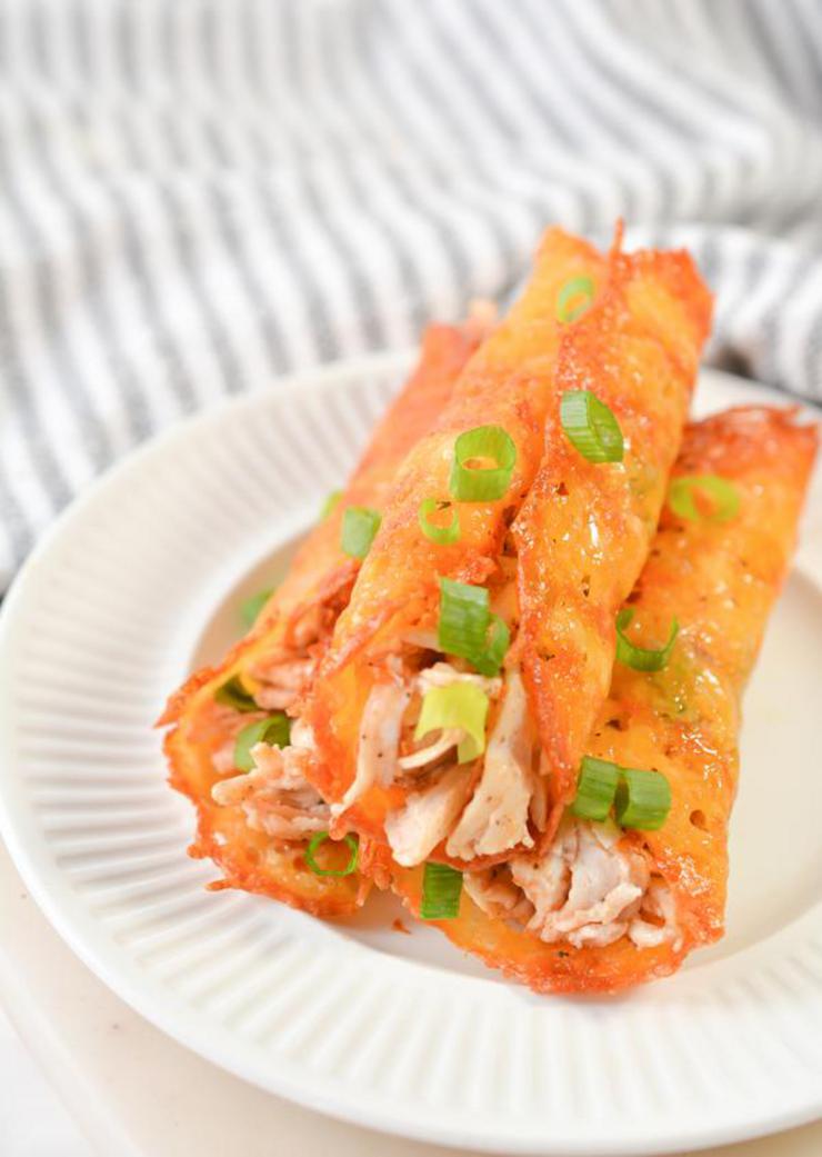 Keto Taquitos! BEST Low Carb BBQ Chicken Taquitos Cheese Wrapped