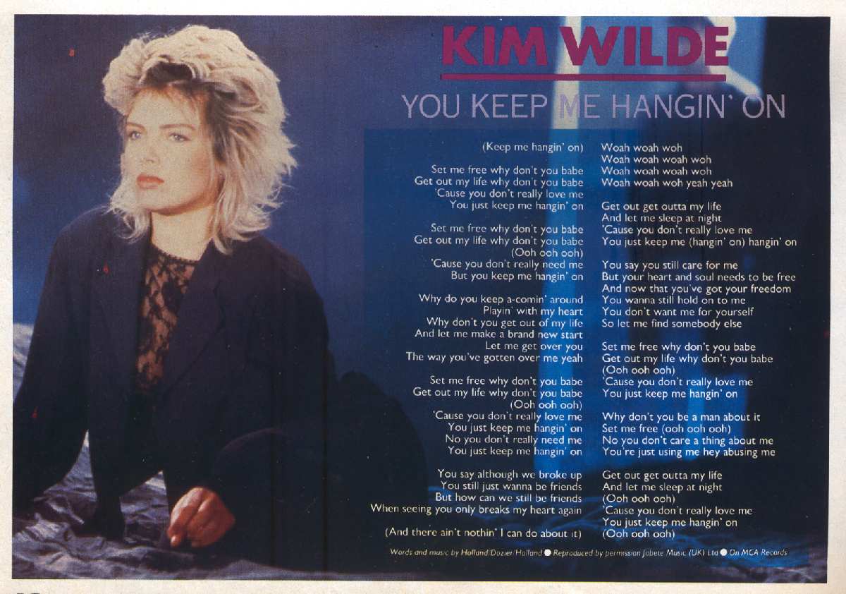 KIM WILDE REVISTAS (RECORTES)