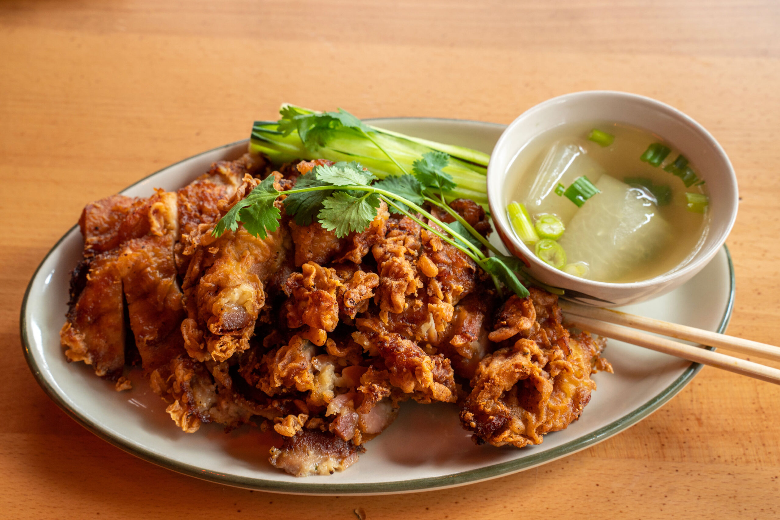 Battered Chicken Ginger Rice 🌶 Ⓔ Kin Len