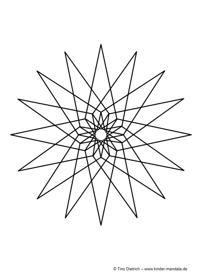 Mandalas aus Sterne Kinder Mandala