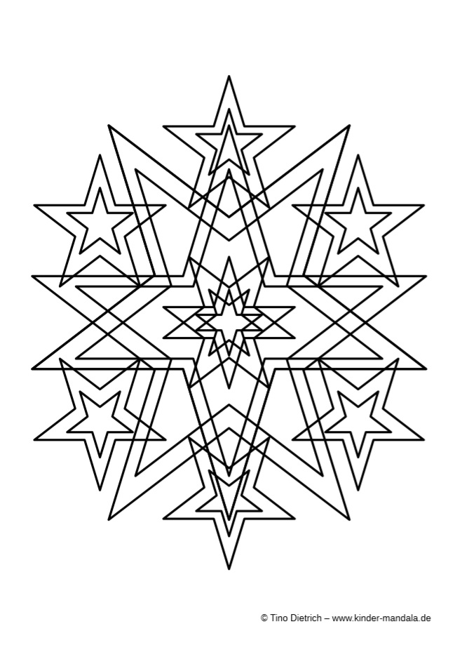 Mandalas aus Sterne Kinder Mandala