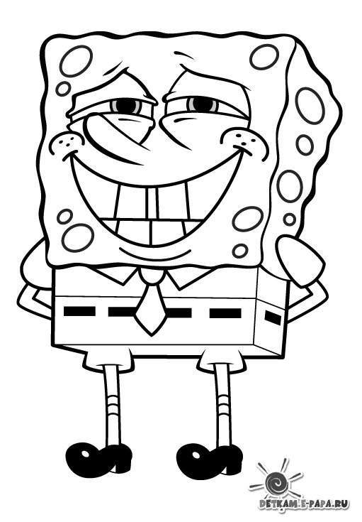 Ausmalbilder für Kinder SpongeBob Schwammkopf