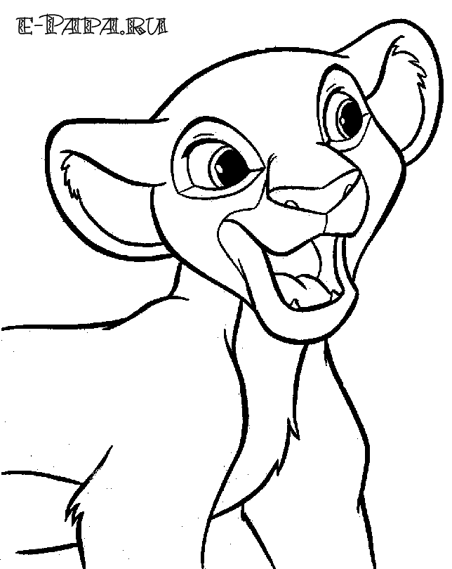 Ausmalbilder für Kinder Nala
