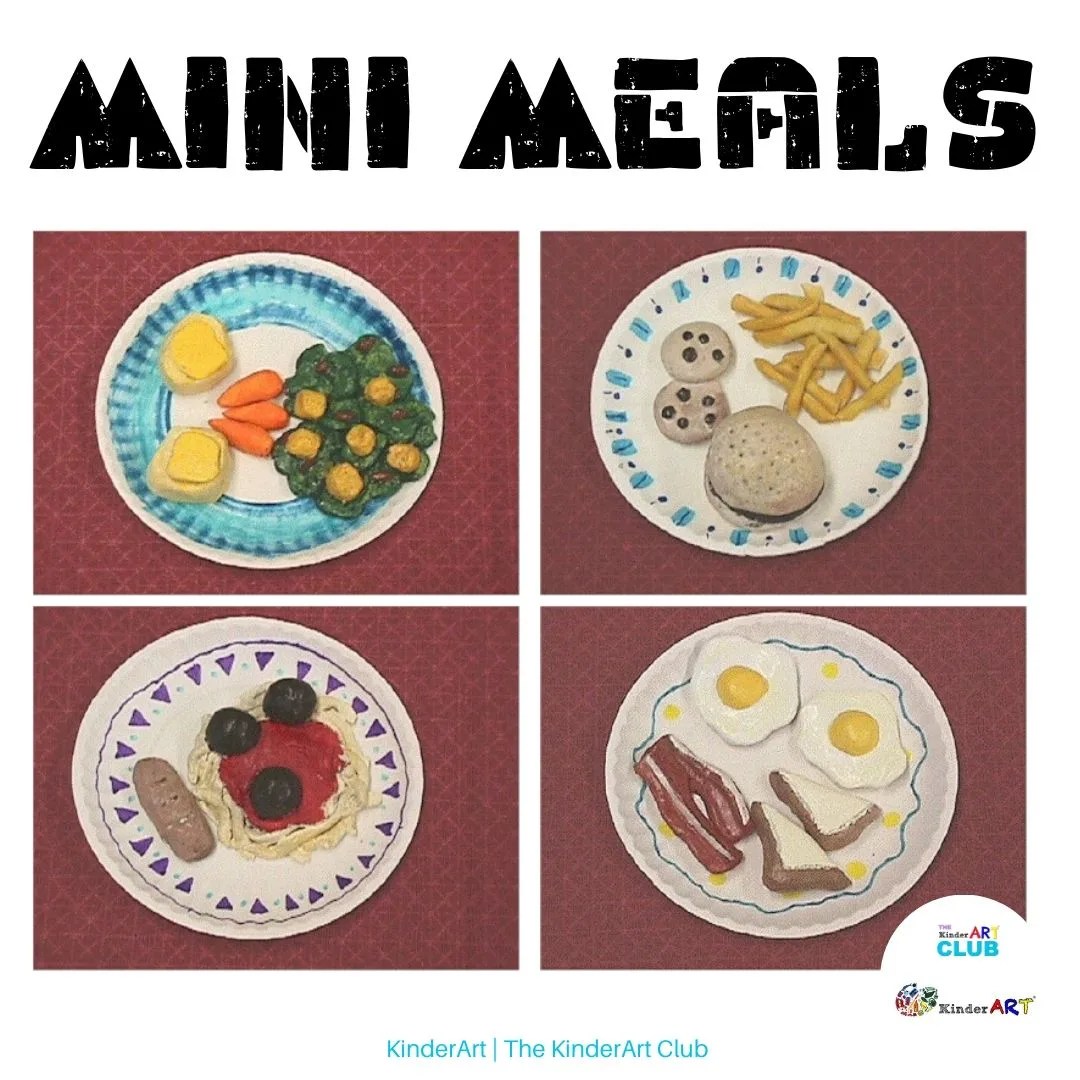 Mini Meals Clay Food Sculpture and Collage