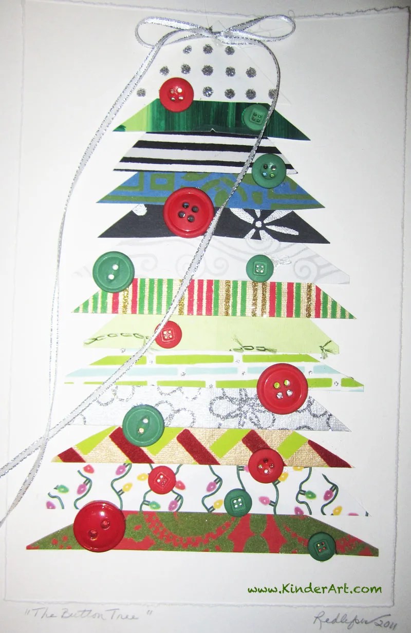 Triangle Button Tree Lesson Plan Christmas and Holiday Arts and Crafts