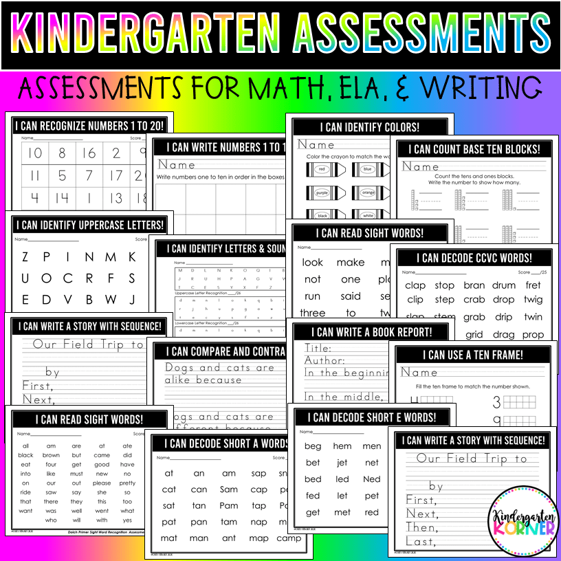 Virtual Kindergarten Assessments Kindergarten Korner A Kindergarten