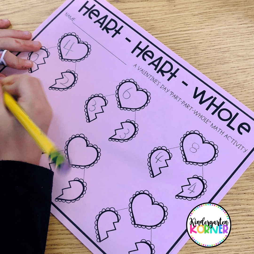 Valentine's Day Math Activities for Kindergarten Kindergarten Korner