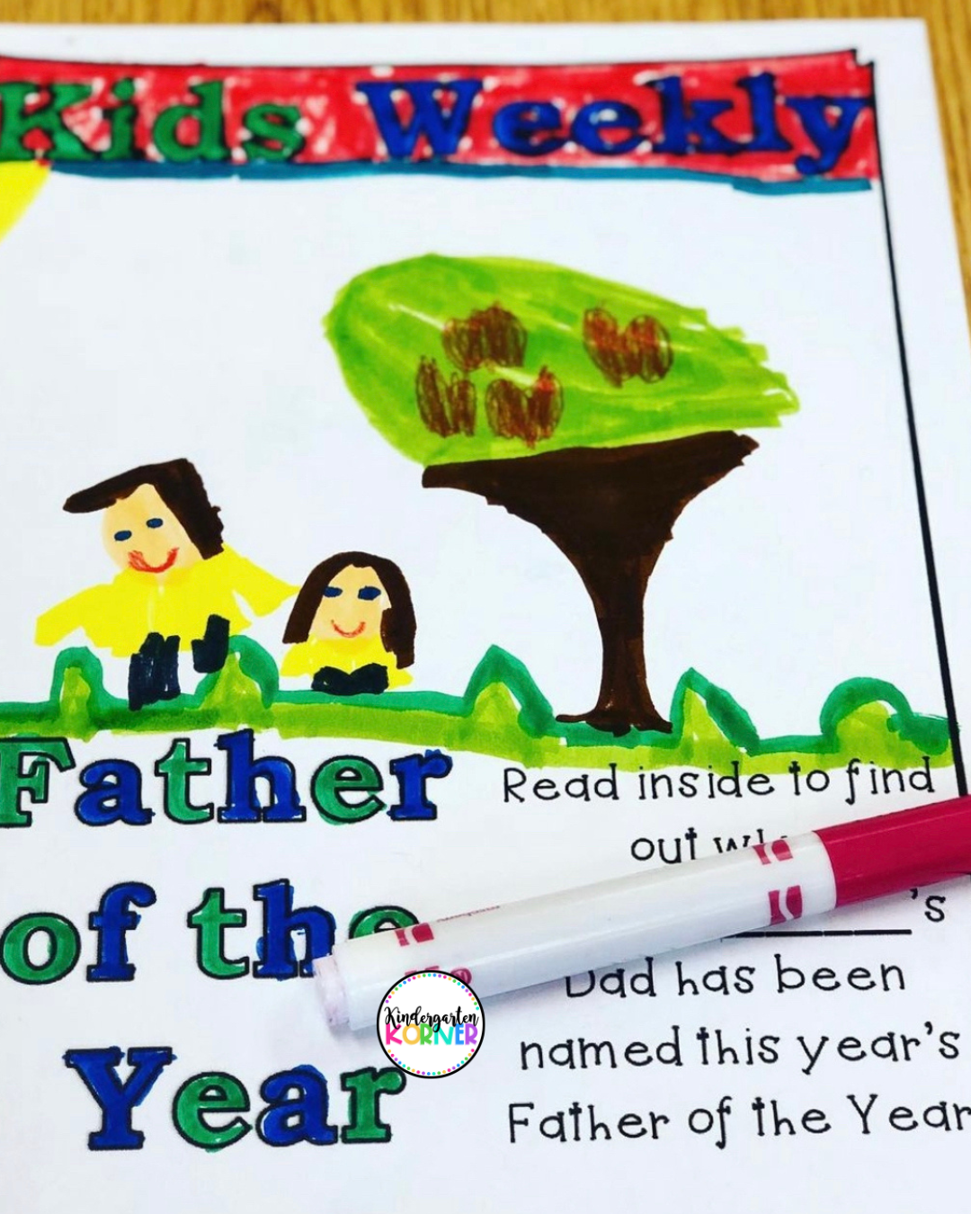 Father's Day Craft for Kids - Kindergarten Korner - A Kindergarten