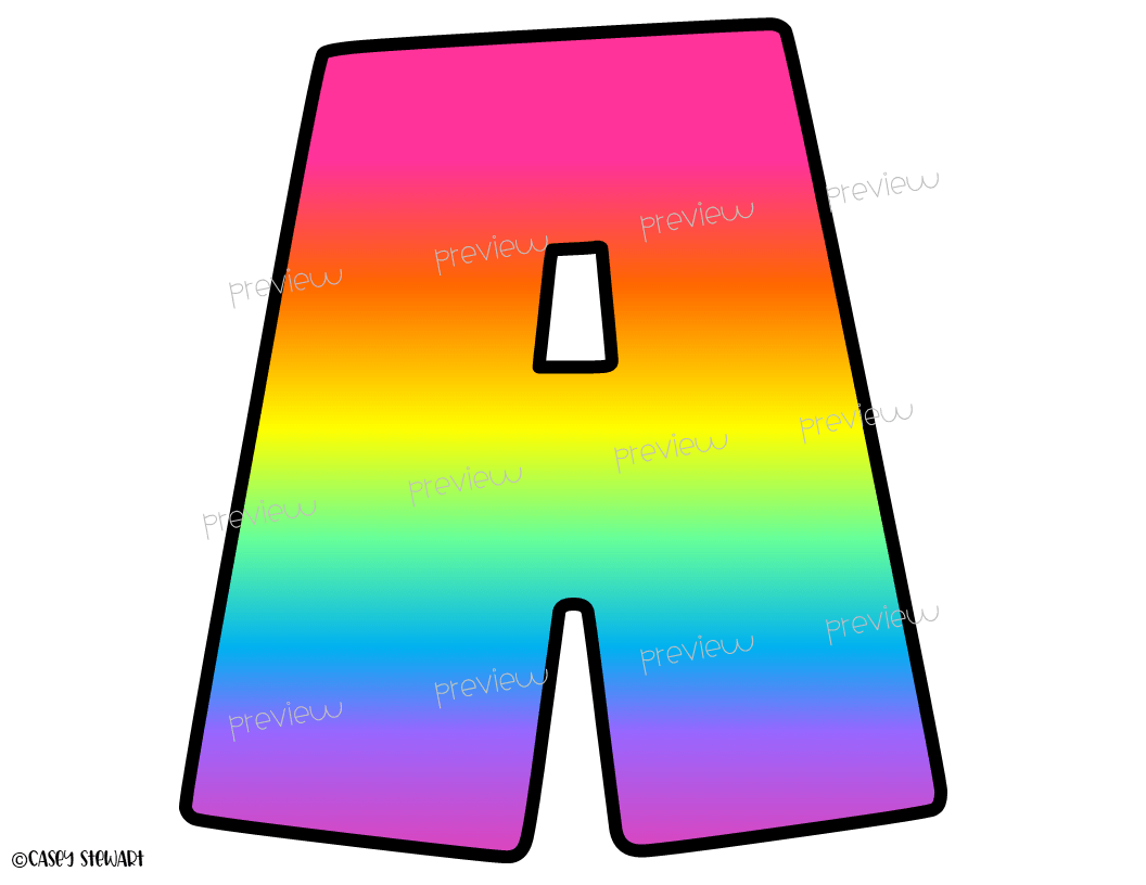 Rainbow Bulletin Board Letters Classroom Décor Kindergarten Korner