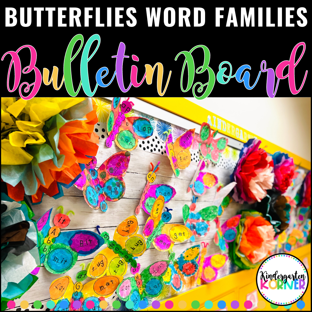 Butterflies Spring Bulletin Board Butterfly Word Families