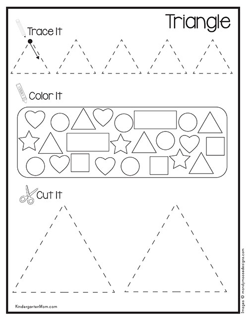 Shape Worksheets Kindergarten Mom