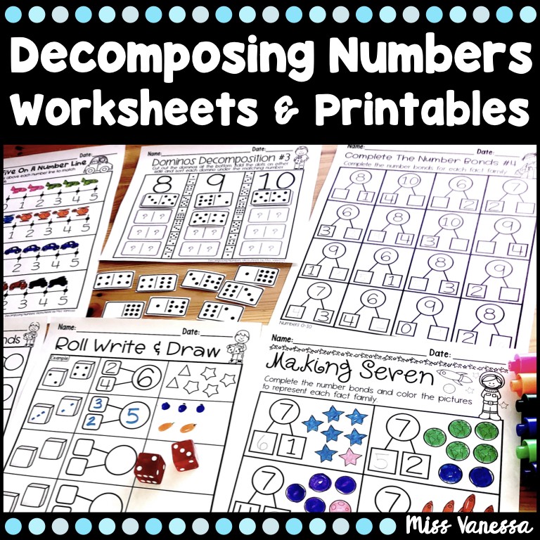 Decomposing Numbers To 10 Worksheets | Kindergarten Nation