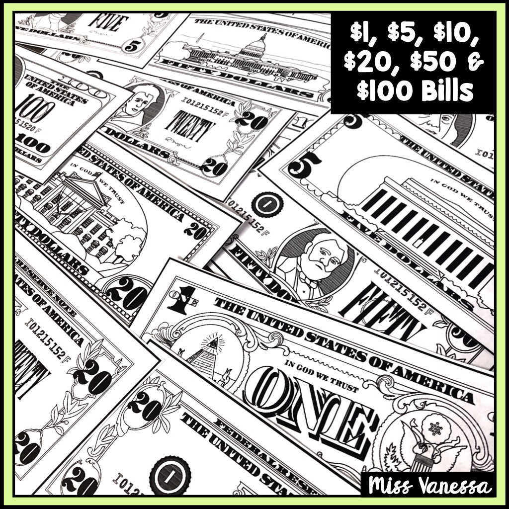 Printable Play Money US Dollar Bills Kindergarten Nation Printable Play Money US Dollar Bills Kindergarten Nation