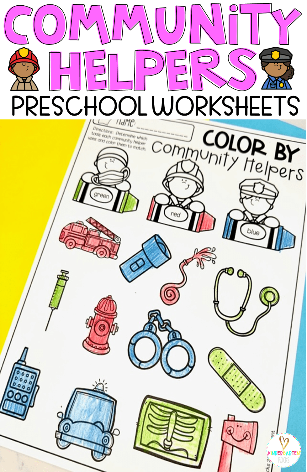 Community Helpers Printables and Centers for Preschool - Kindergarten