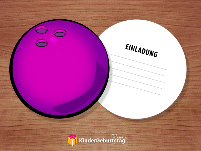 Einladung Kindergeburtstag Bowling (Kegeln) kostenlose Vorlagen der