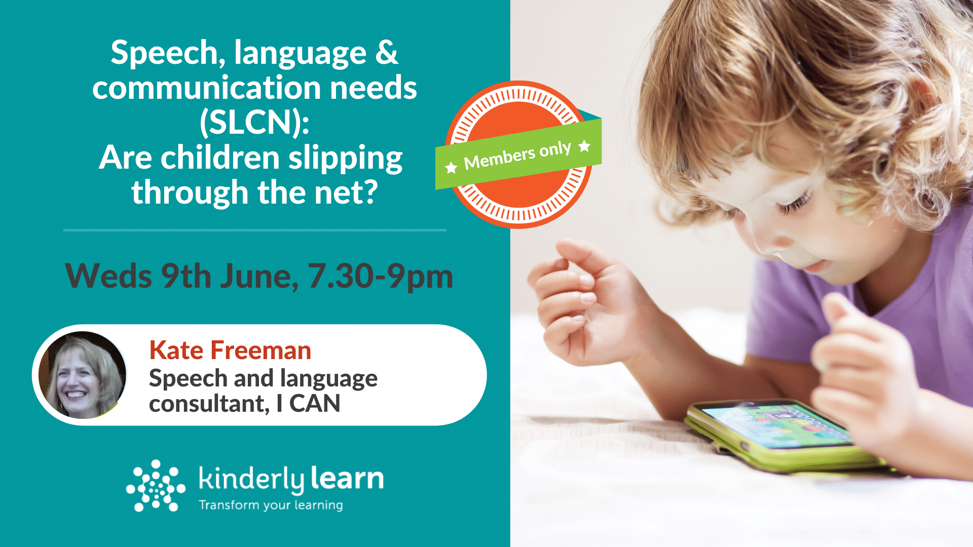 Speech, language and communication webinar Kinderly