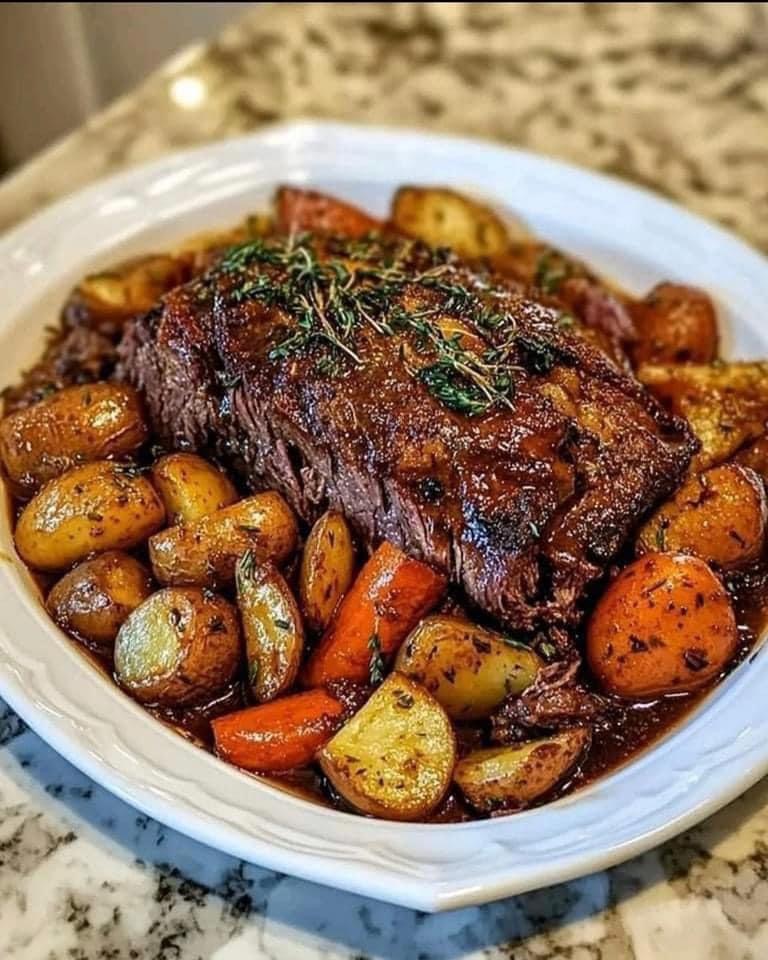 ROAST WITH CARROTS AND POTATOES