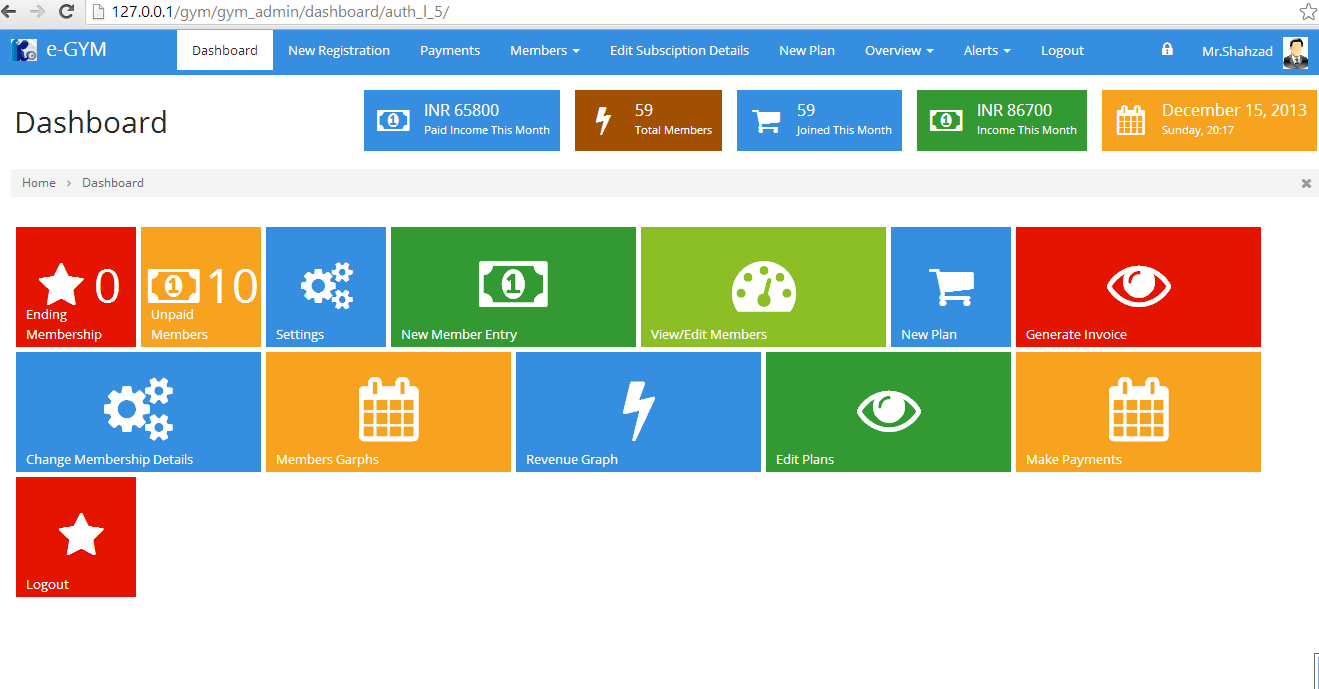 Gym / Fitness Club Management System Technologiez