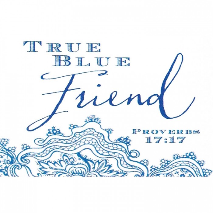 Bookmark Itty Bitty Blessings True Blue Friend Proverbs 17,