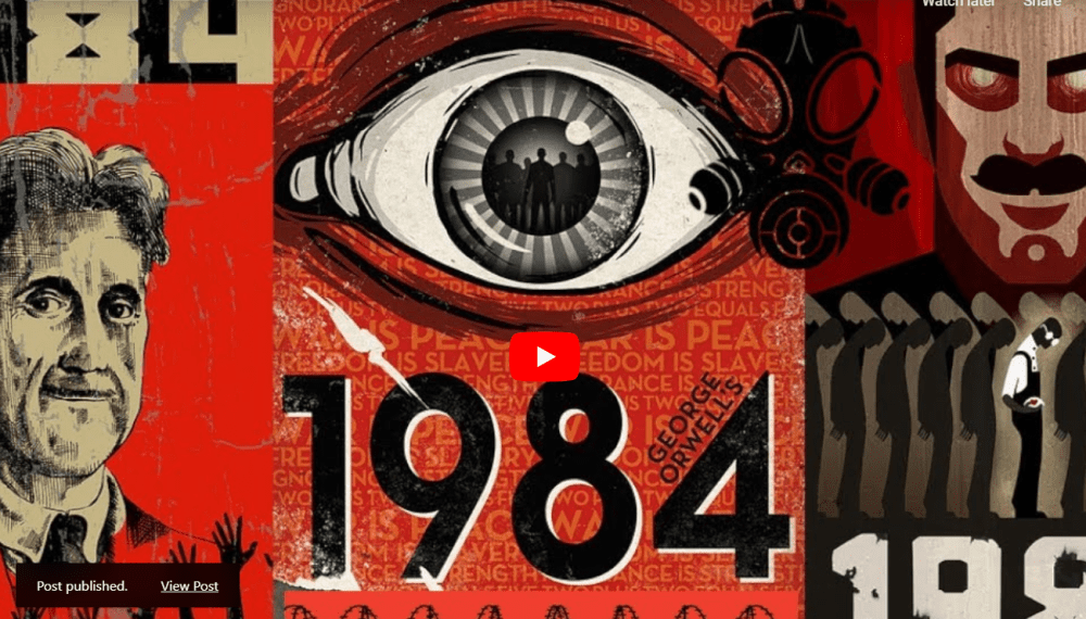 "1984" Orwell cult classic 1956 colorized