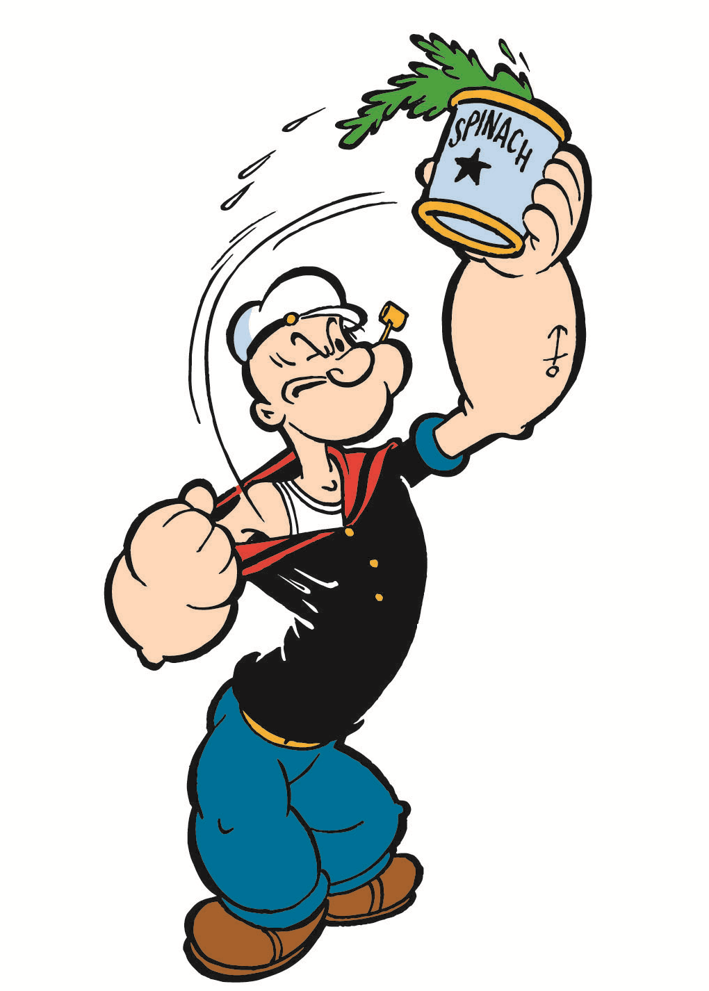Popeye raising spinach King Features Syndicate