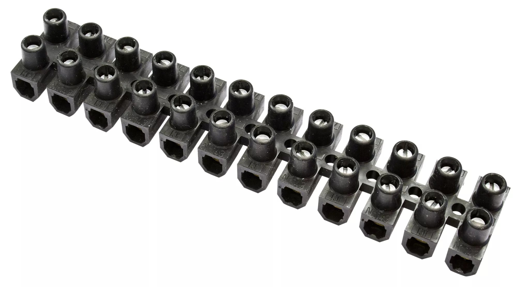 B&Q Black 15A 12 way Cable connector strip Departments DIY at B&Q