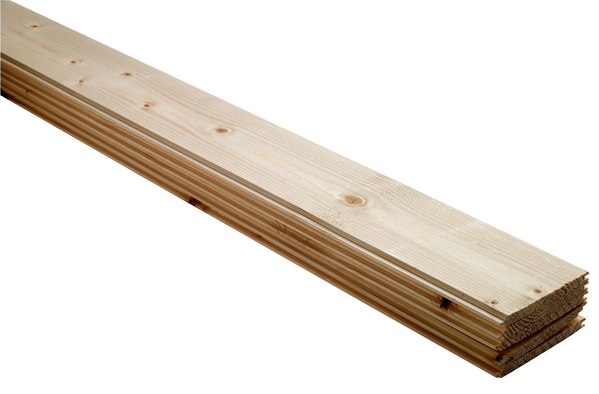Smooth Spruce Tongue & groove Cladding (W)95mm (T)7.5mm, Pack of 5 Departments DIY at B&Q