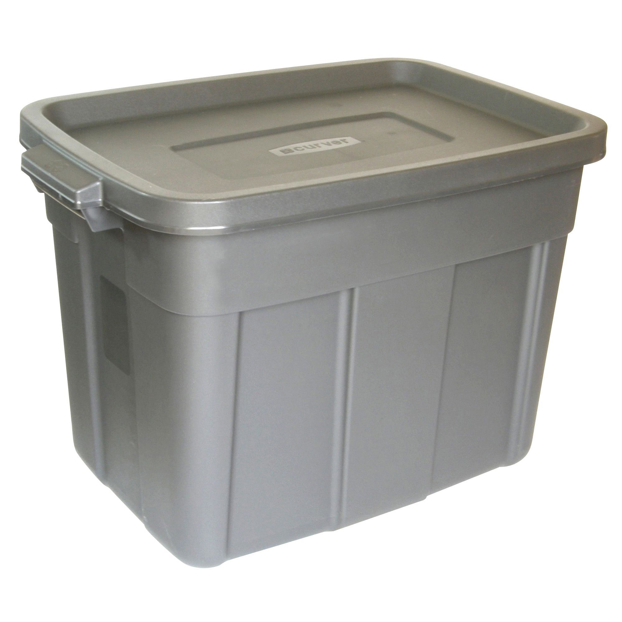 B&Q Grey 57L Plastic Storage Box Departments DIY at B&Q