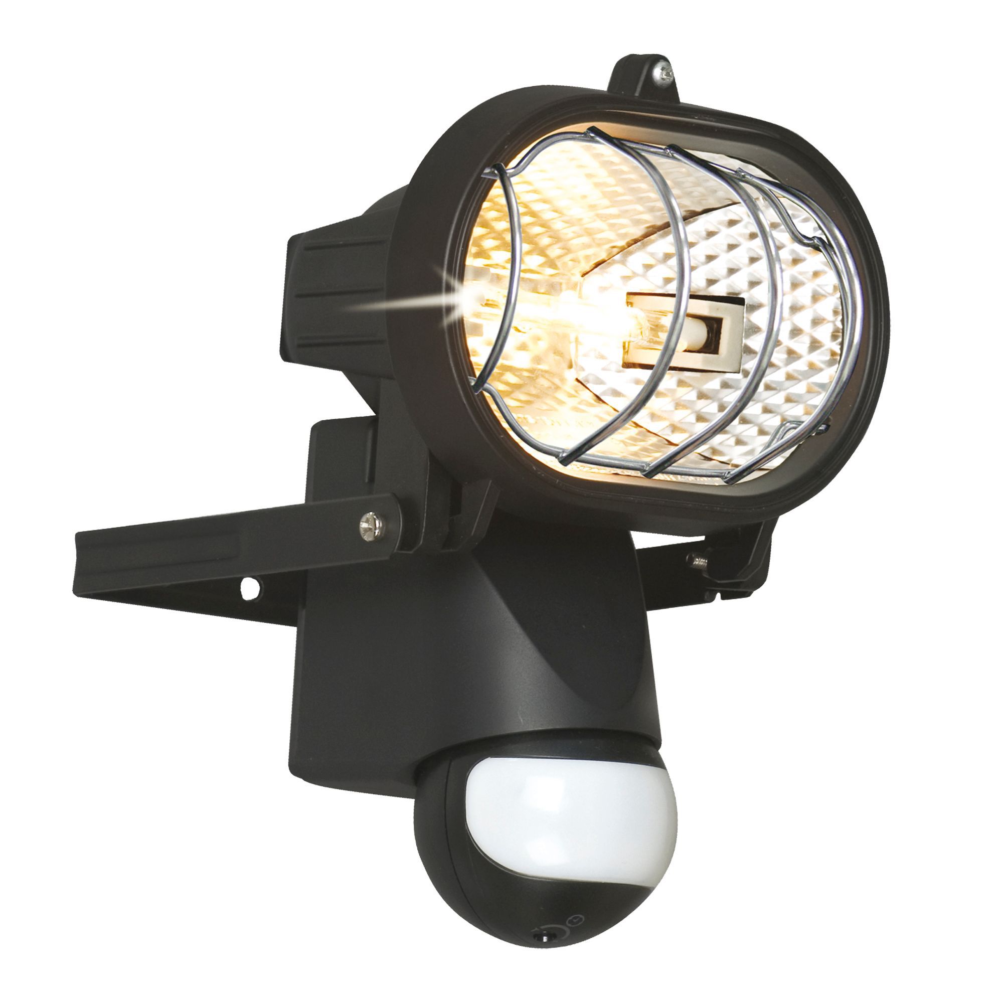 B&Q Polaris Black 150W Mains Powered External Pir Security Flood Light