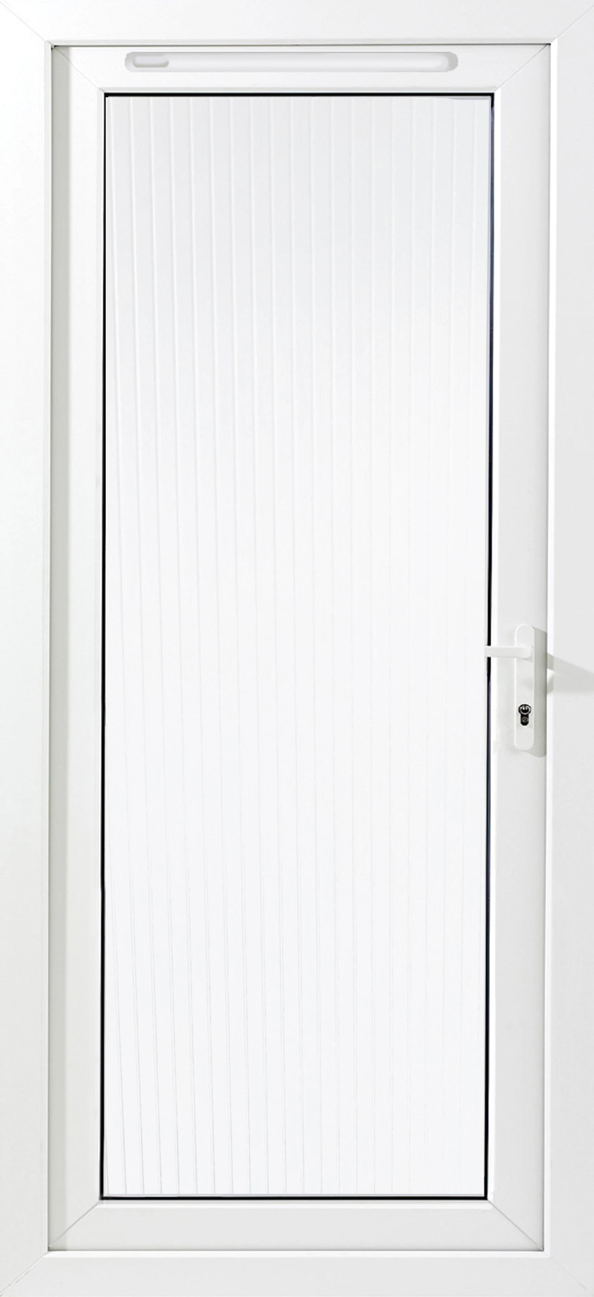 White PVC Unglazed External Framed back door, (H)2055mm (W)920mm