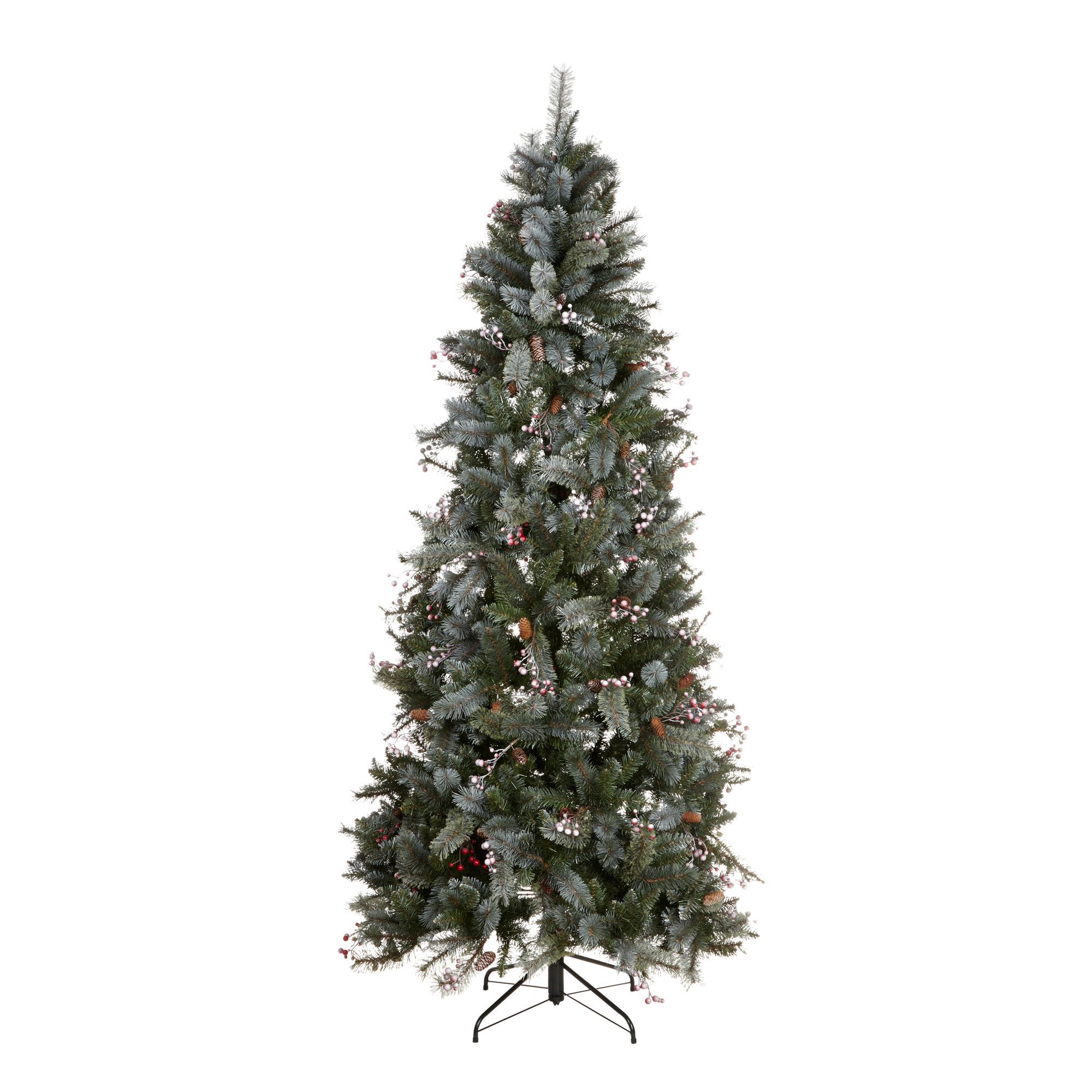7ft 6In Valberg Frosted Green & White PreDecorated Christmas Tree