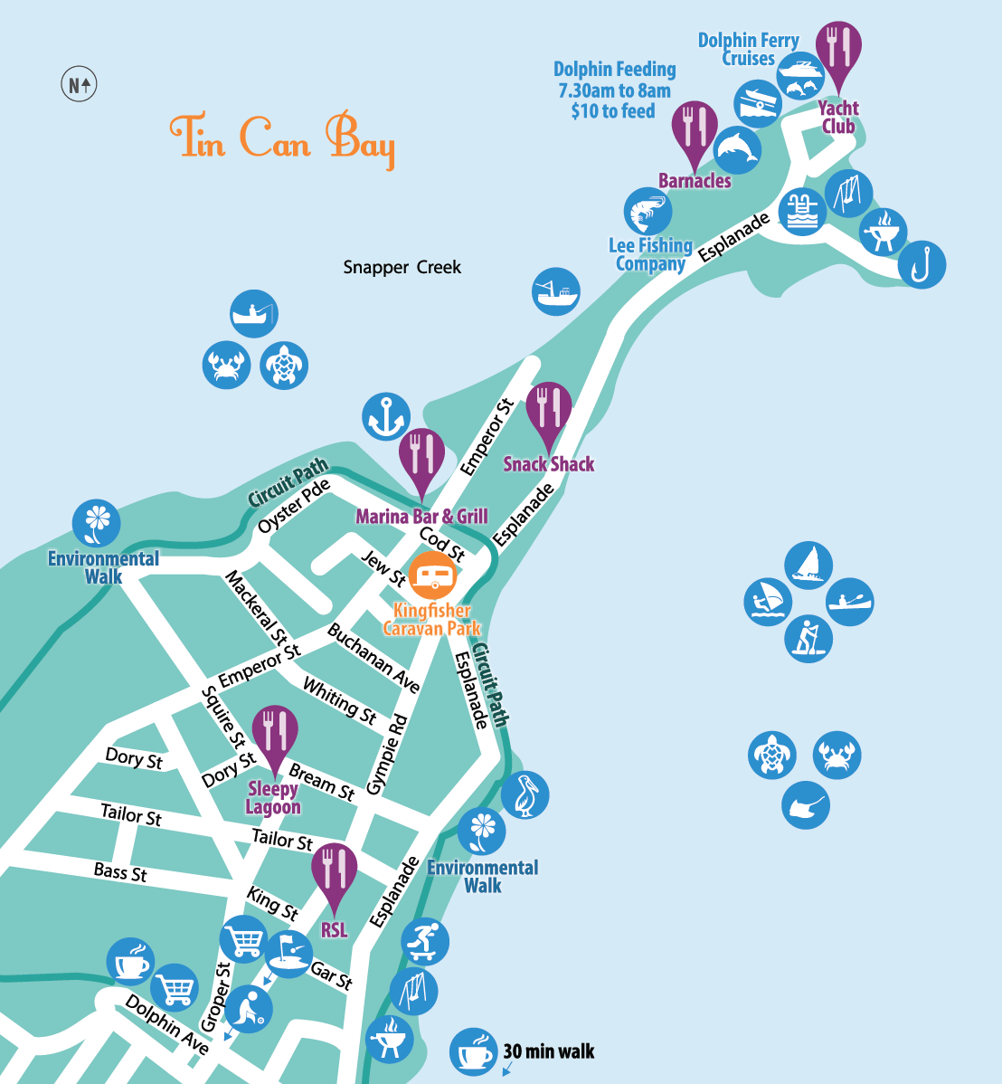 Tin Can Bay Map Map Of California Coast Cities