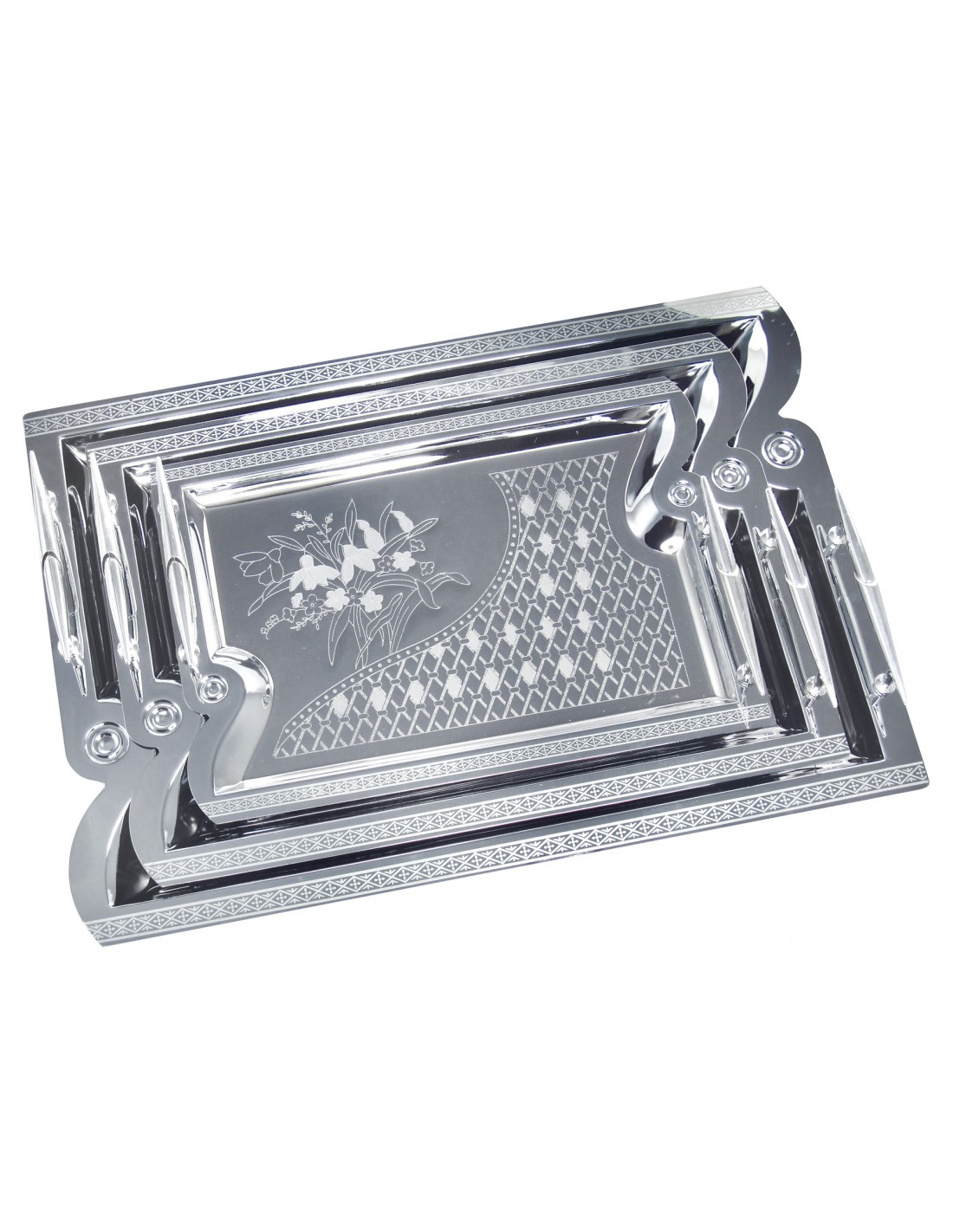 3pcs metal tray set